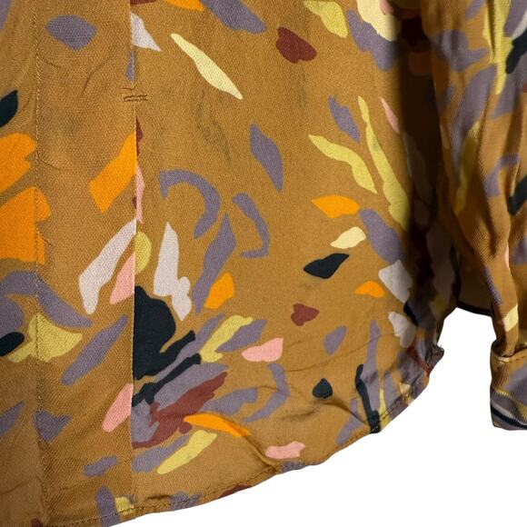 Reiss Elisa Floral Printed Tie Neck Viscose Preppy Long Sleeve Blouse Size 8 - Picture 7 of 15